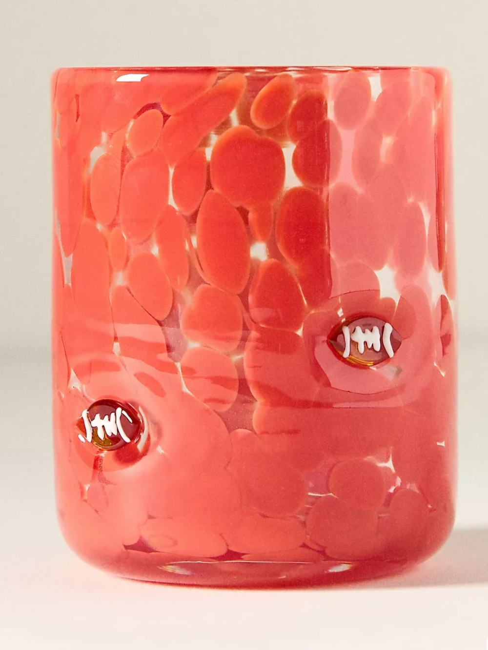 Anthropologie Sports Icon Football Juice Glass Red Handblown NIB